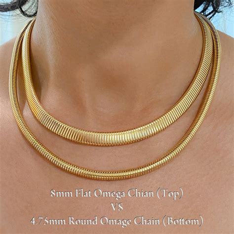 omega gold chains 14k